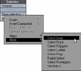 Команда Select loop в пункте Selection