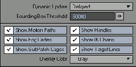На вкладке Display Options содержатся